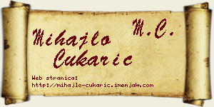 Mihajlo Čukarić vizit kartica